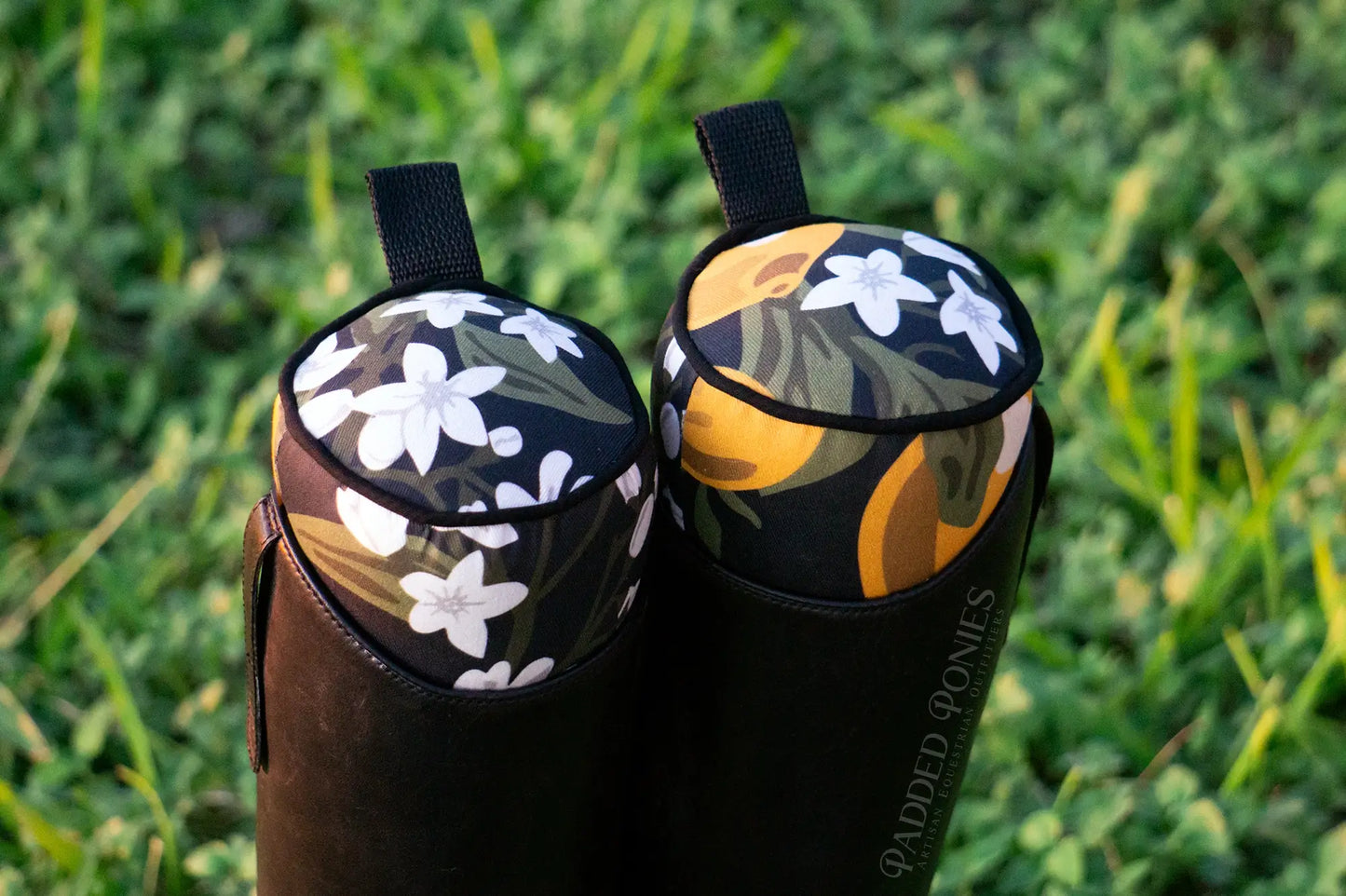 Black Lemons and Bees Floral Boot Tree Stuffers