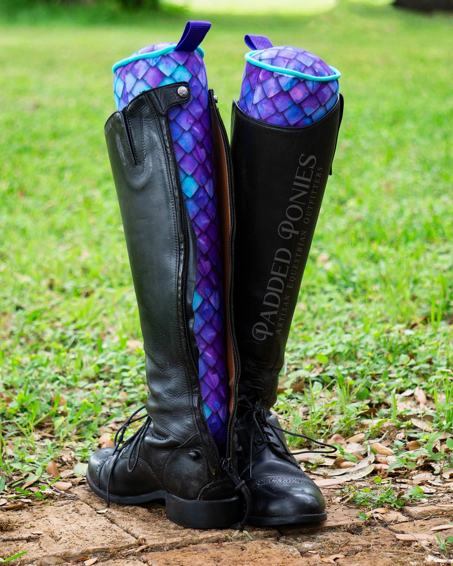 Purple and Turquoise Dragon Scales Boot Tree Stuffers