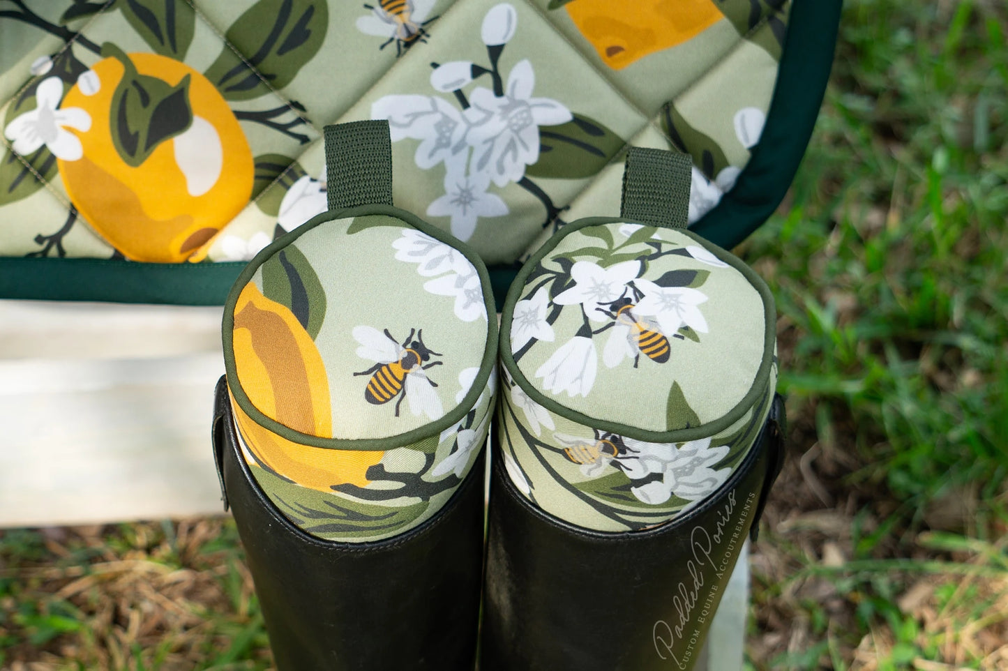 Green Lemons and Bees Floral Boot Tree Stuffers