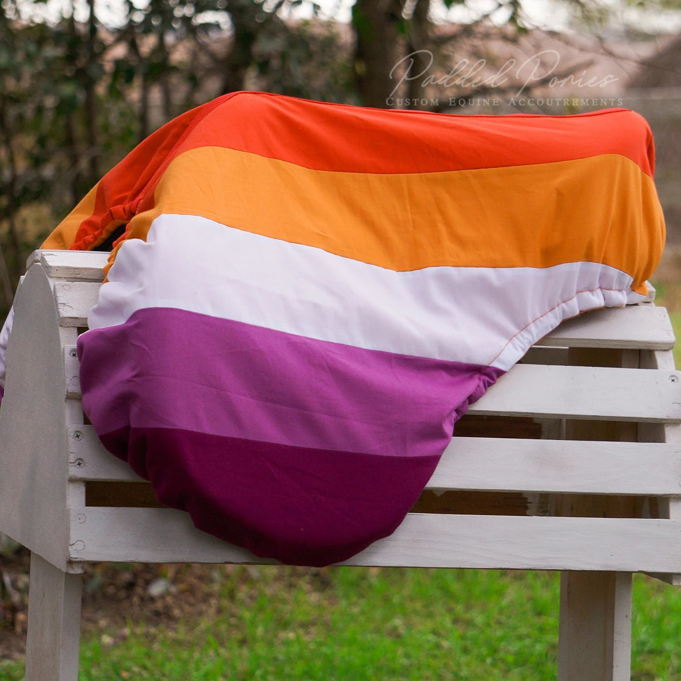 LGBTQ+ Gay Lesbian Flag All Purpose Saddle Cover