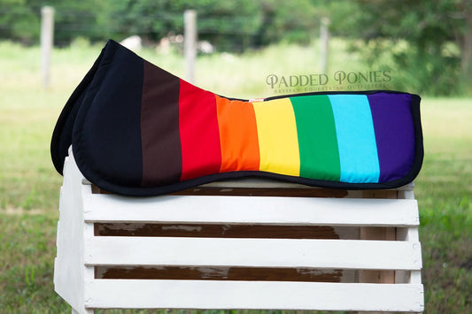 LGBTQ+ People of Color Inclusive Gay Rainbow Flag Memory Foam Half Pad