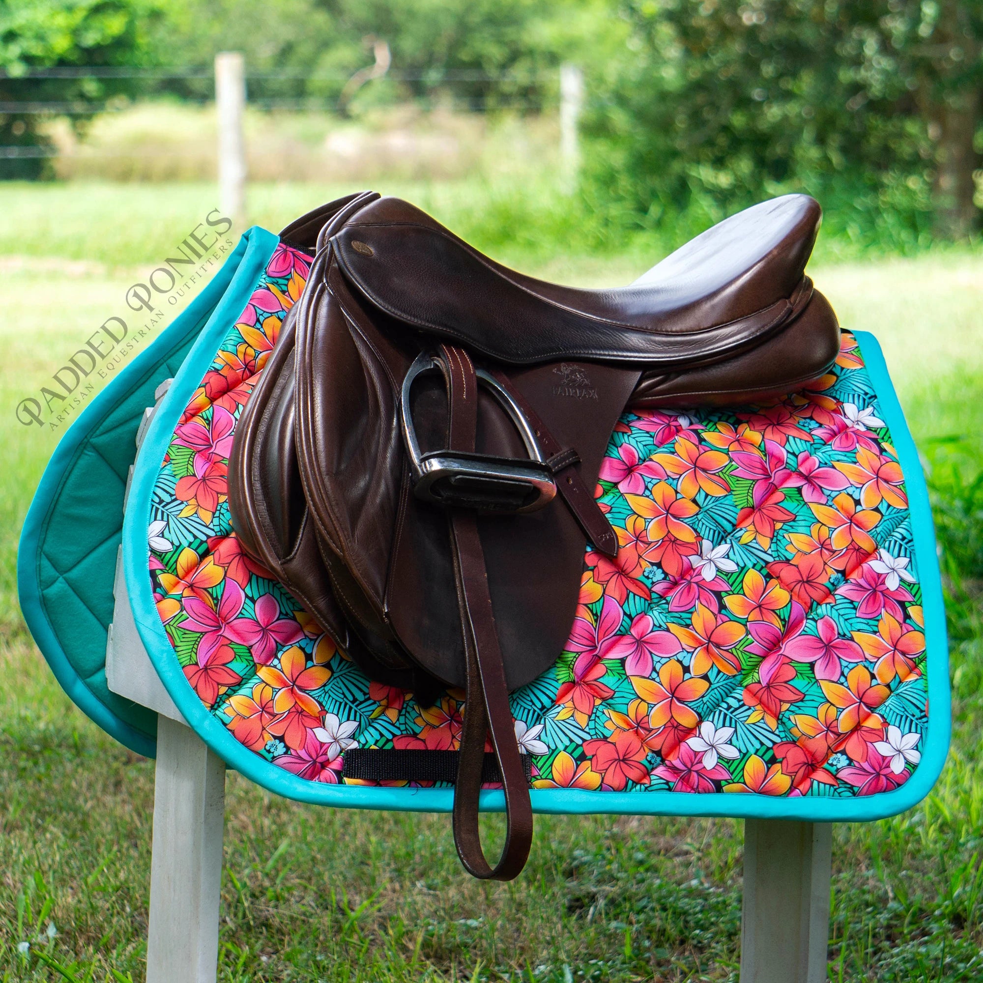 Tropical Paradise Colorful Floral All Purpose Saddle Pad