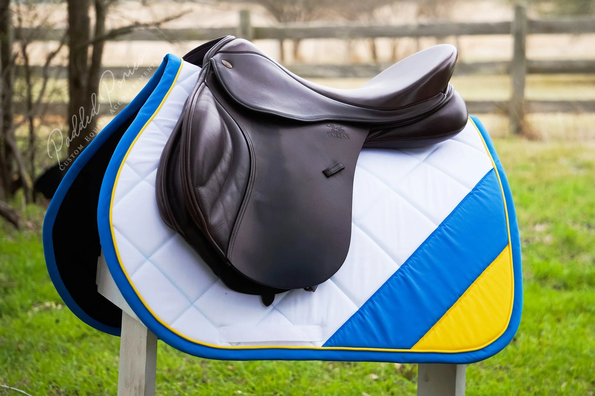 Ukraine Ukrainian Corner Flag White All Purpose Saddle Pad