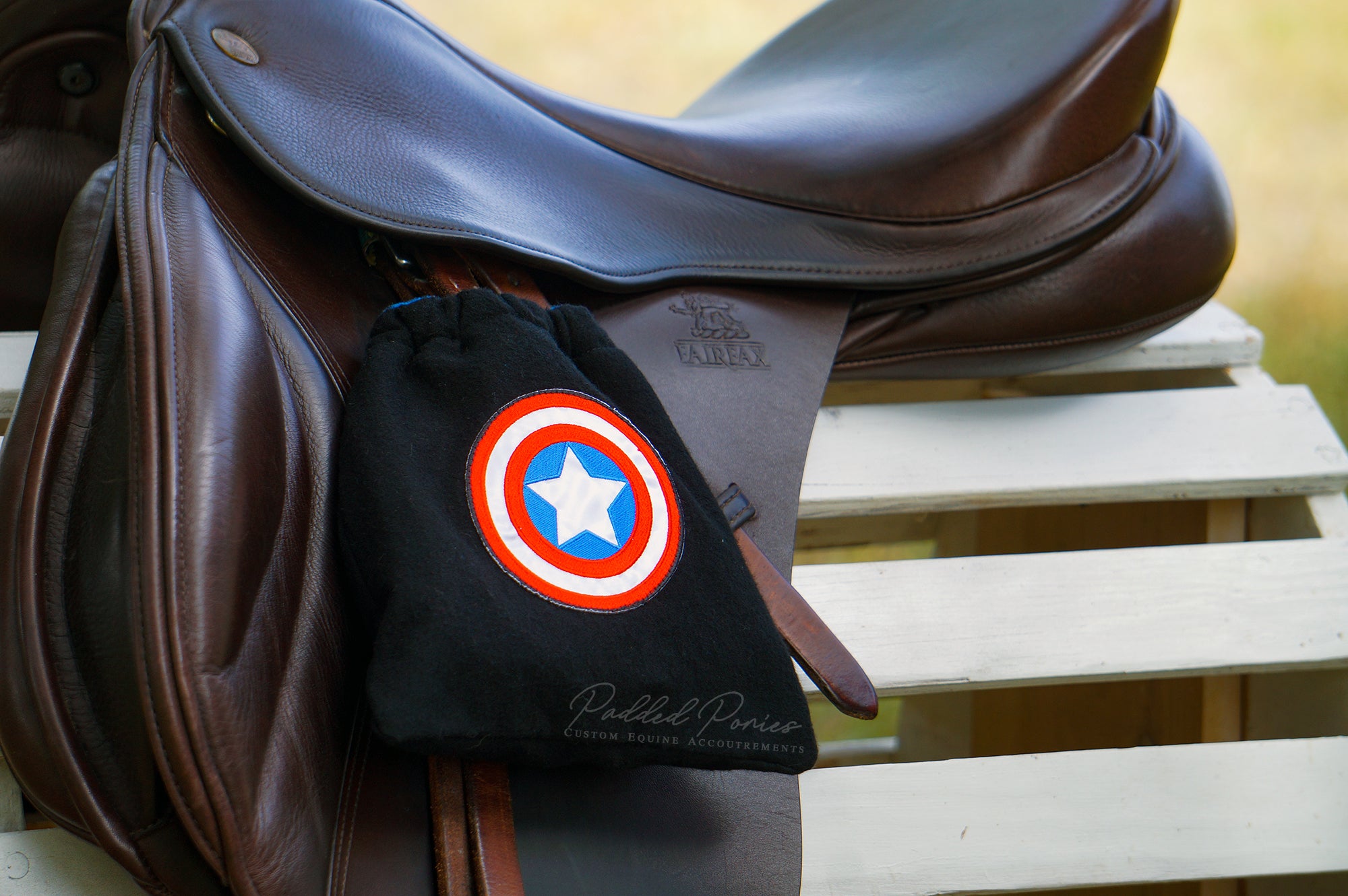 Custom Stirrup Covers Superhero/Villains Patch