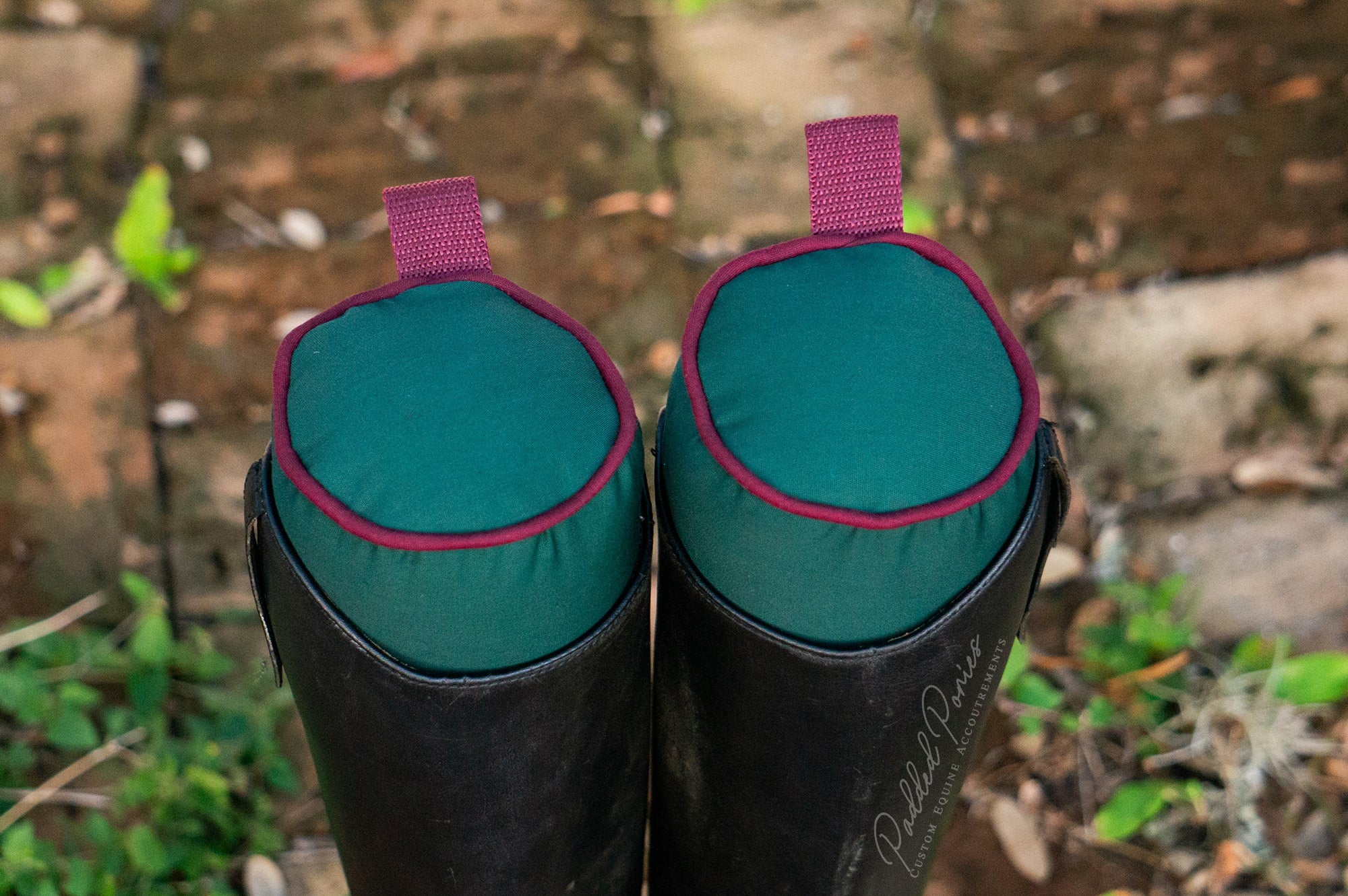 Hunter Green and Burgundy Boot Tree Stuffers