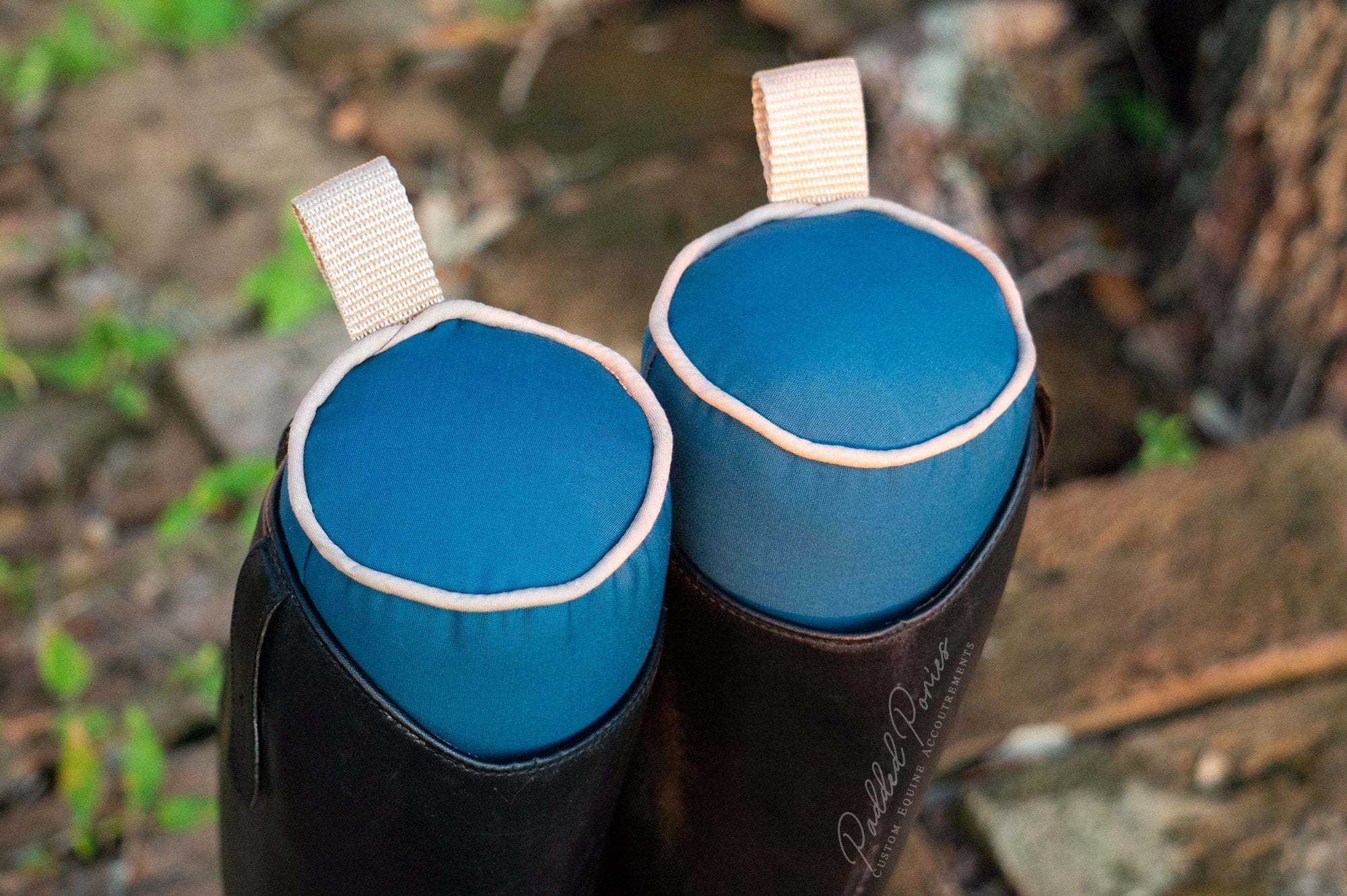 Dark Teal and Tan Boot Tree Stuffers