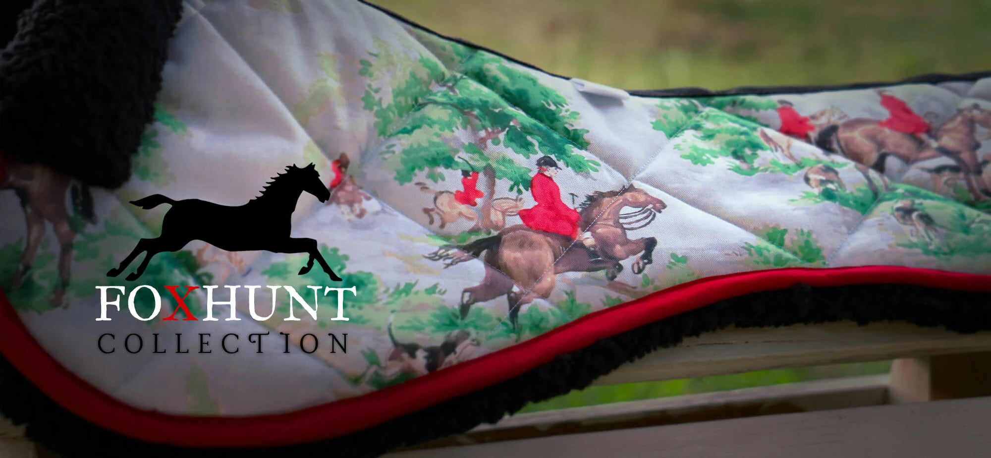 Foxhunt Toile Equestrian Accessories Collection
