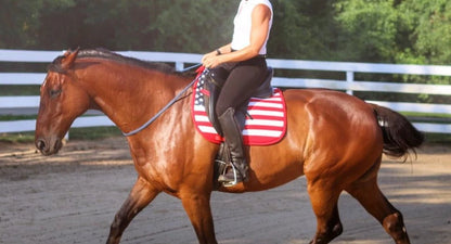 U.S. American Flag Dressage Saddle Pad Customer Photo