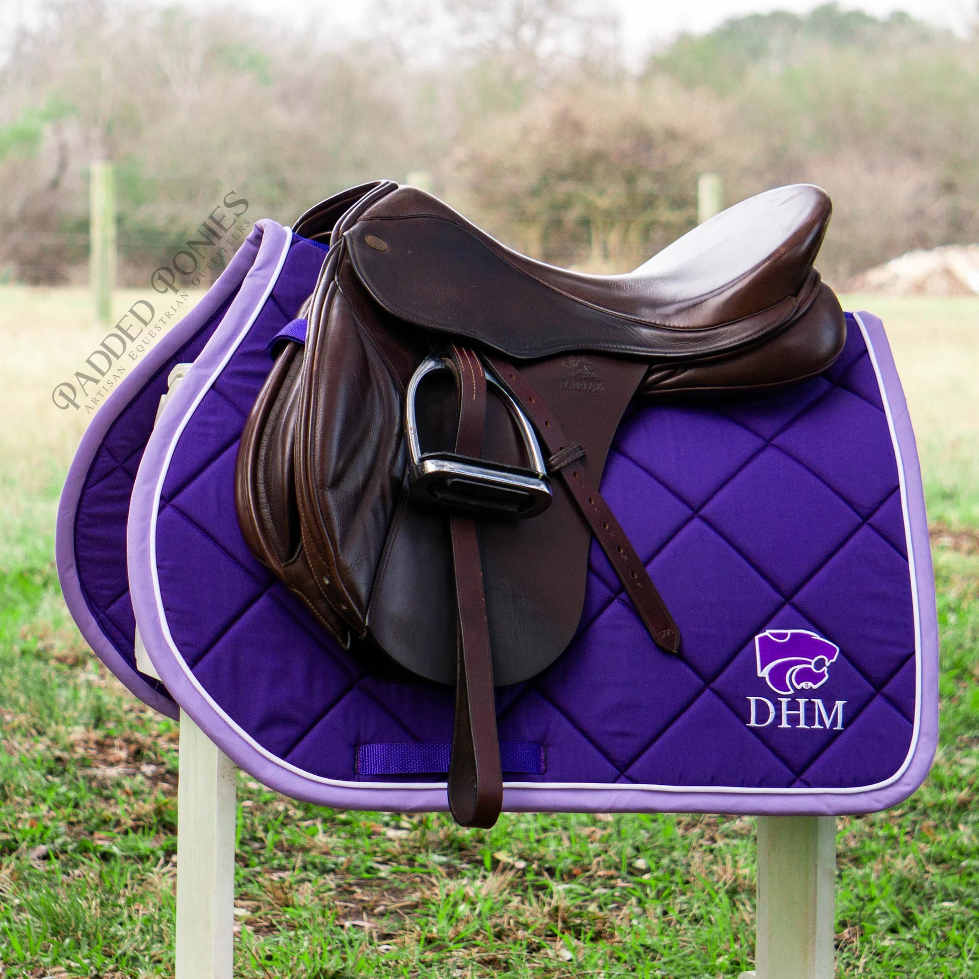 Kansas State University Wildcats Purple All Purpose Saddle Pad with Monogram