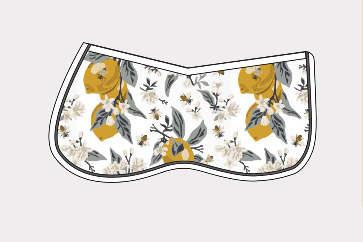 Custom Lemons and Bees Memory Foam Half Pad