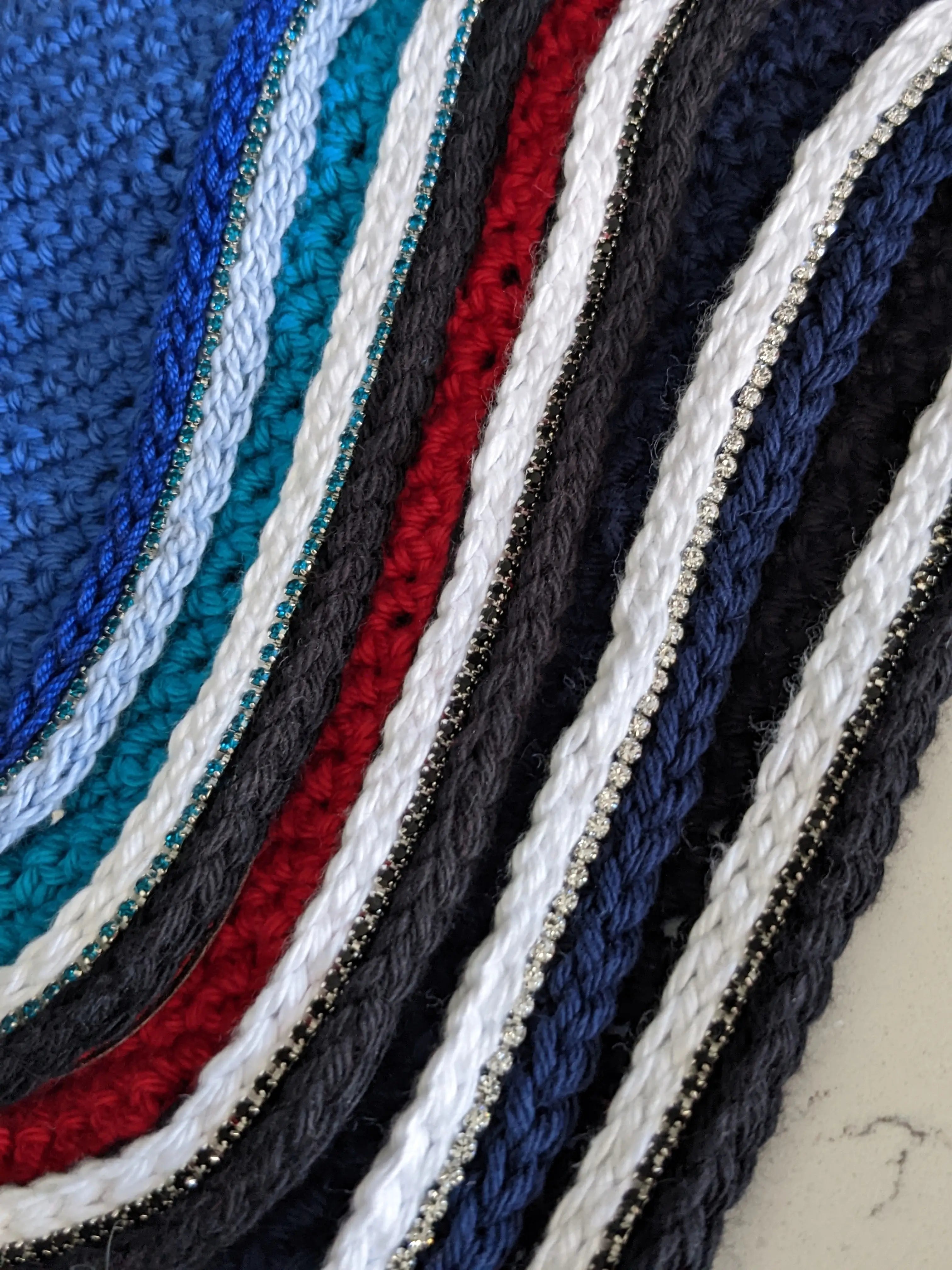 Solid Color Fly Veil Bonnets with Rhinestones