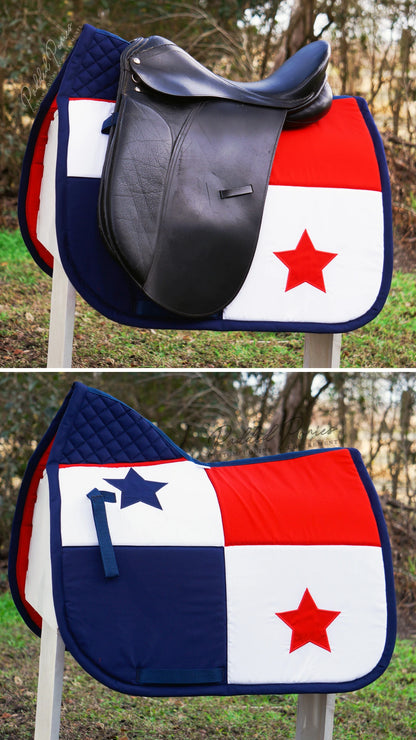 Panama Flag Dressage Saddle Pad with High Wither