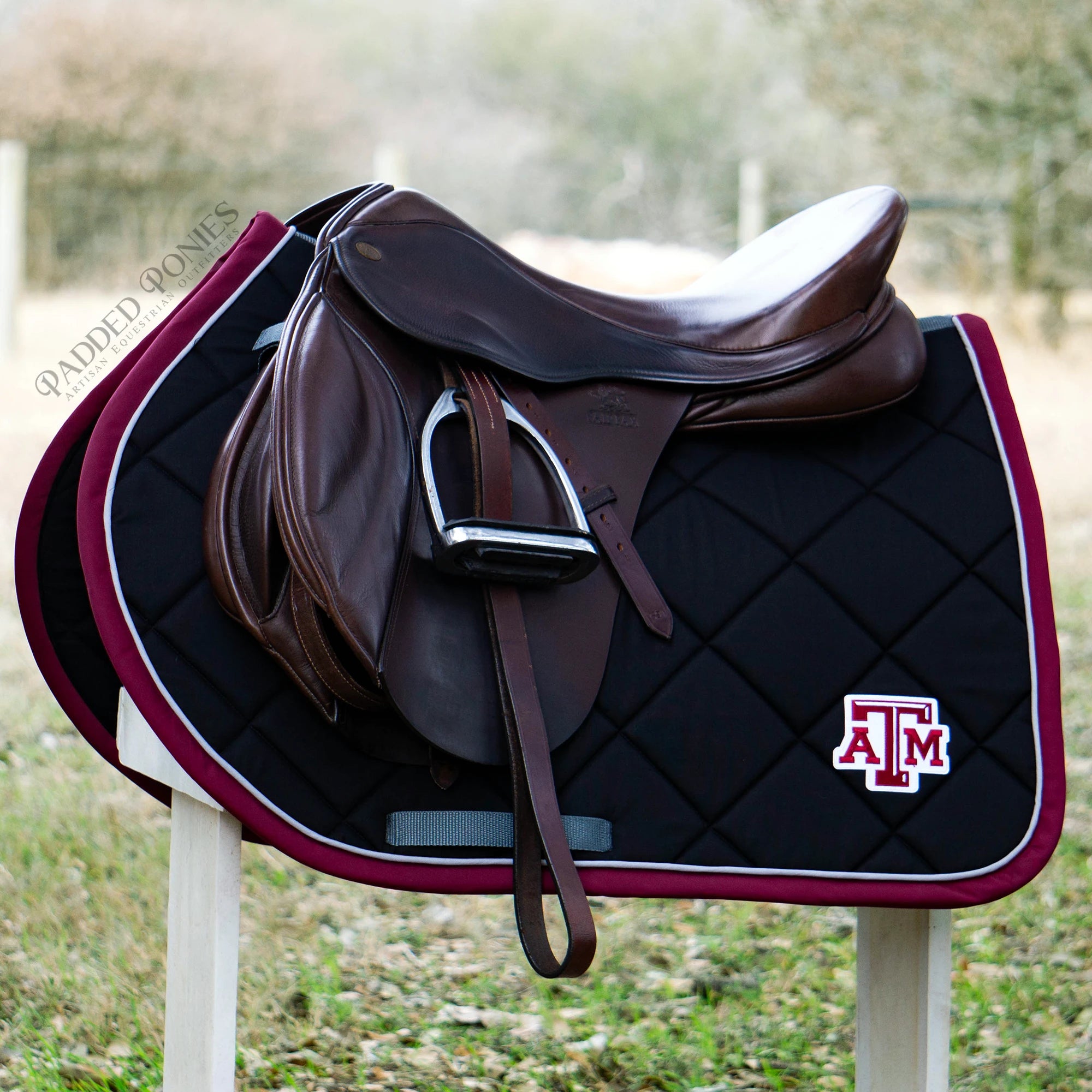 Custom Collegiate Patch Saddle Pad