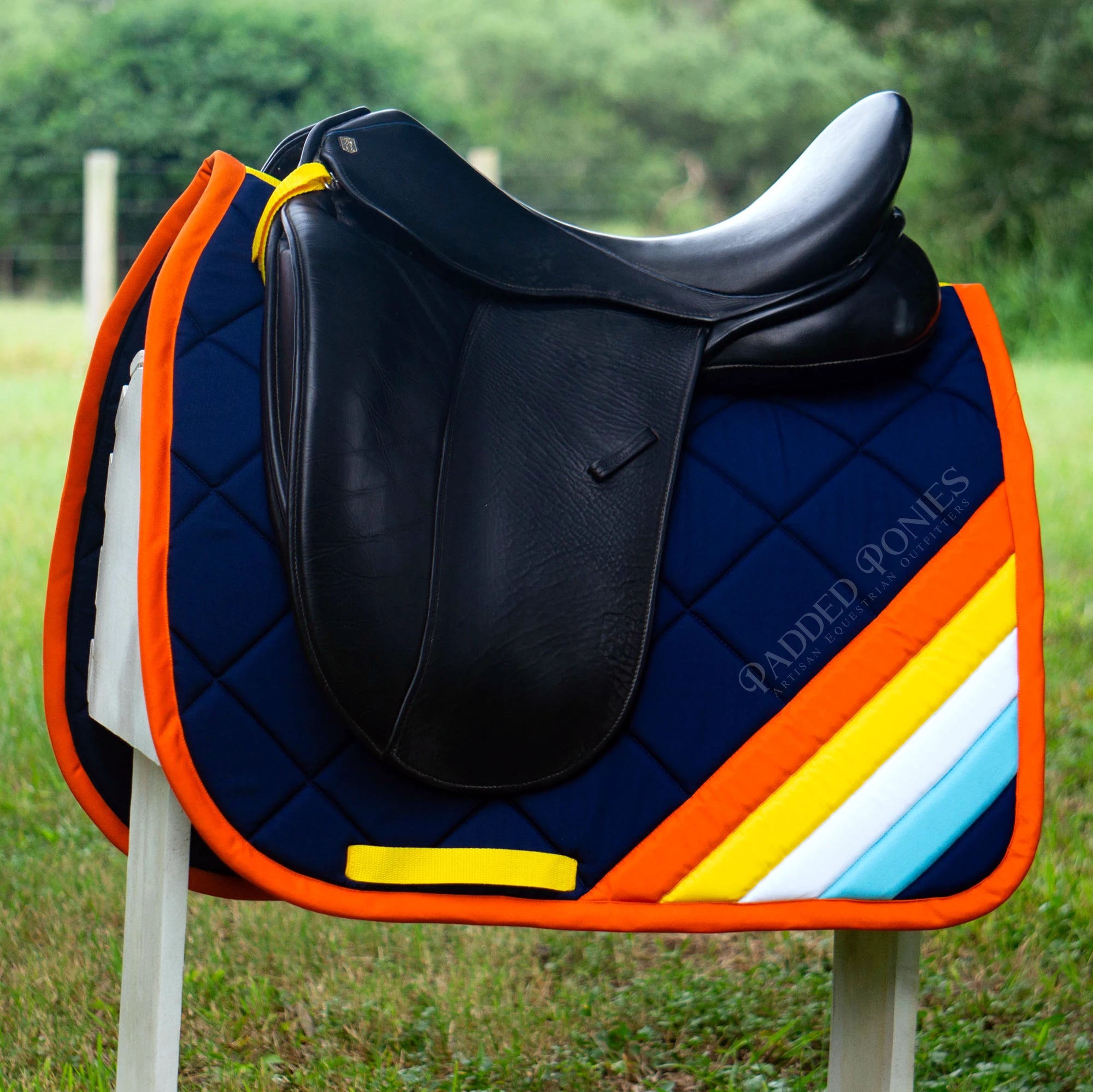 Aromantic Asexual LGBTQ+ Flag Dressage Saddle Pad