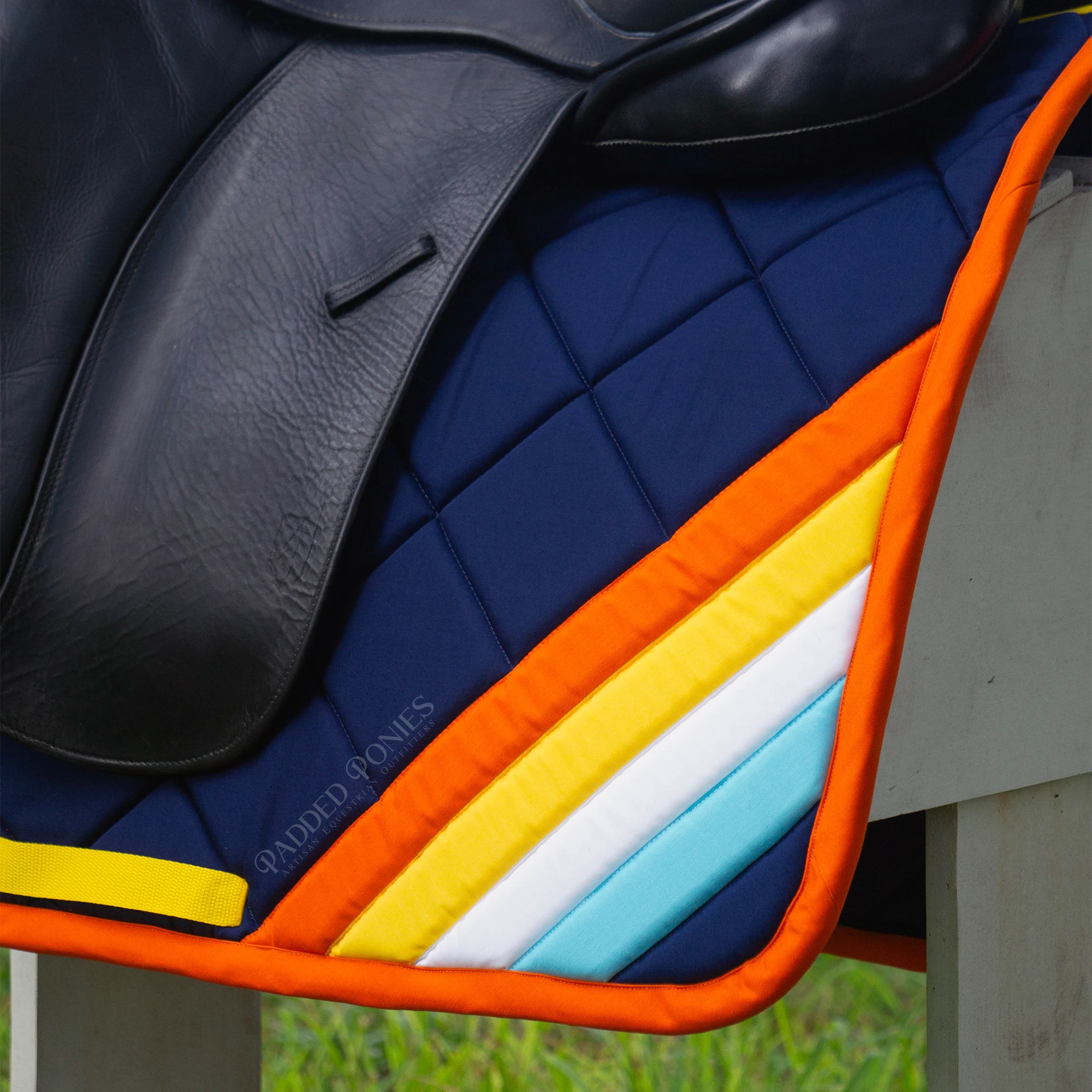 Aromantic Asexual LGBTQ+ Flag Dressage Saddle Pad