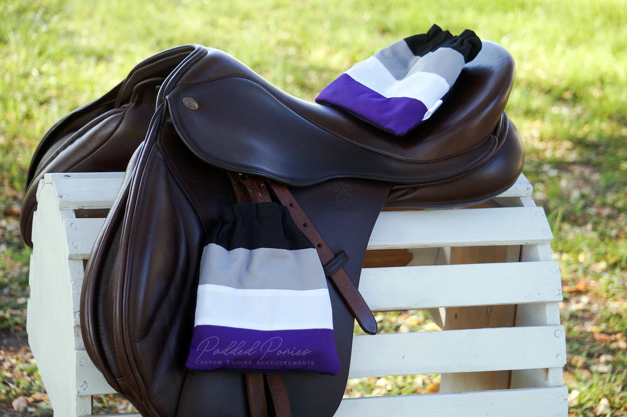 LGBTQ+ Asexual Flag Stirrup Covers