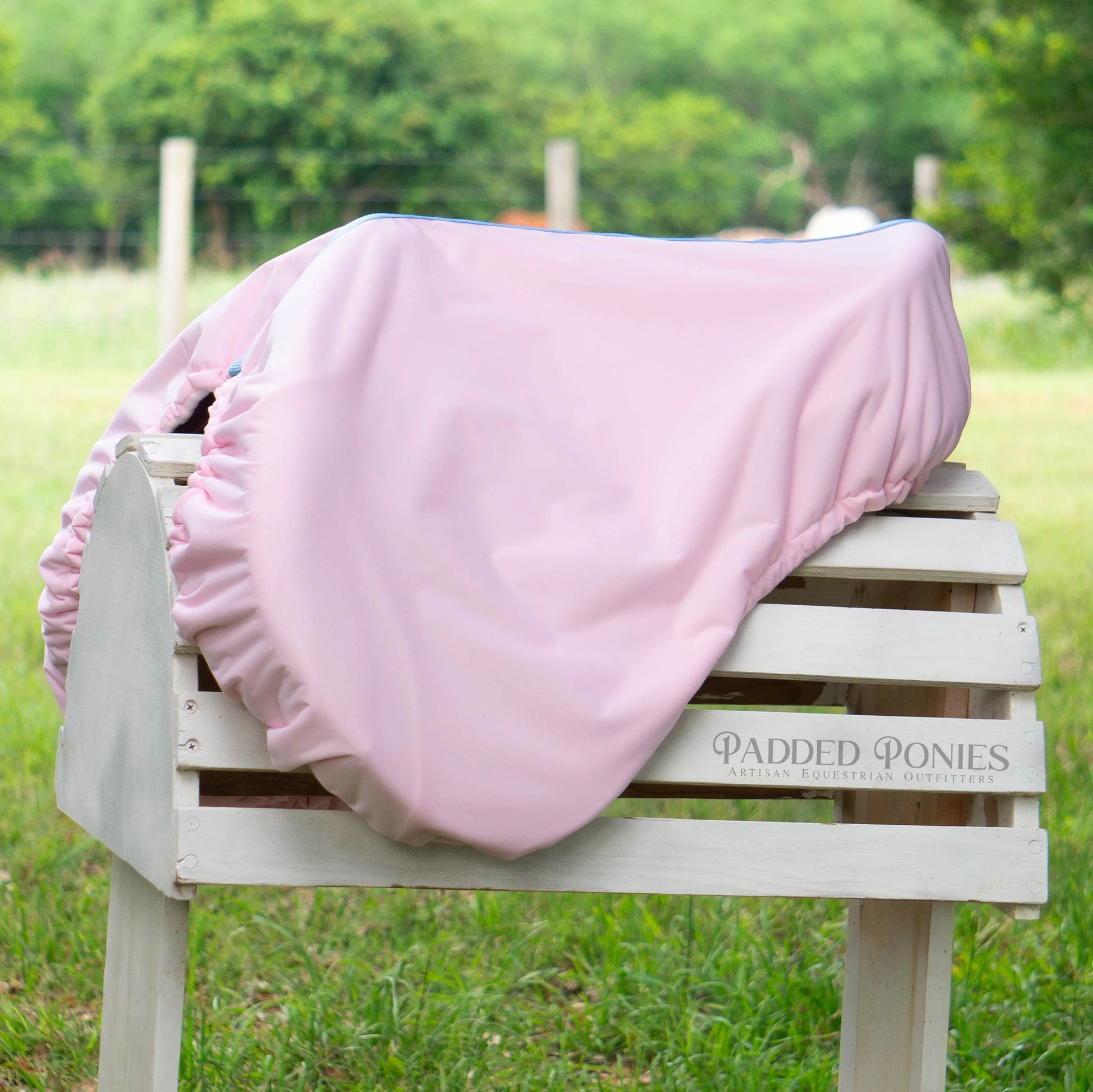 Baby Pink and Powder Blue All Purpose Waterproof Saddle Cover