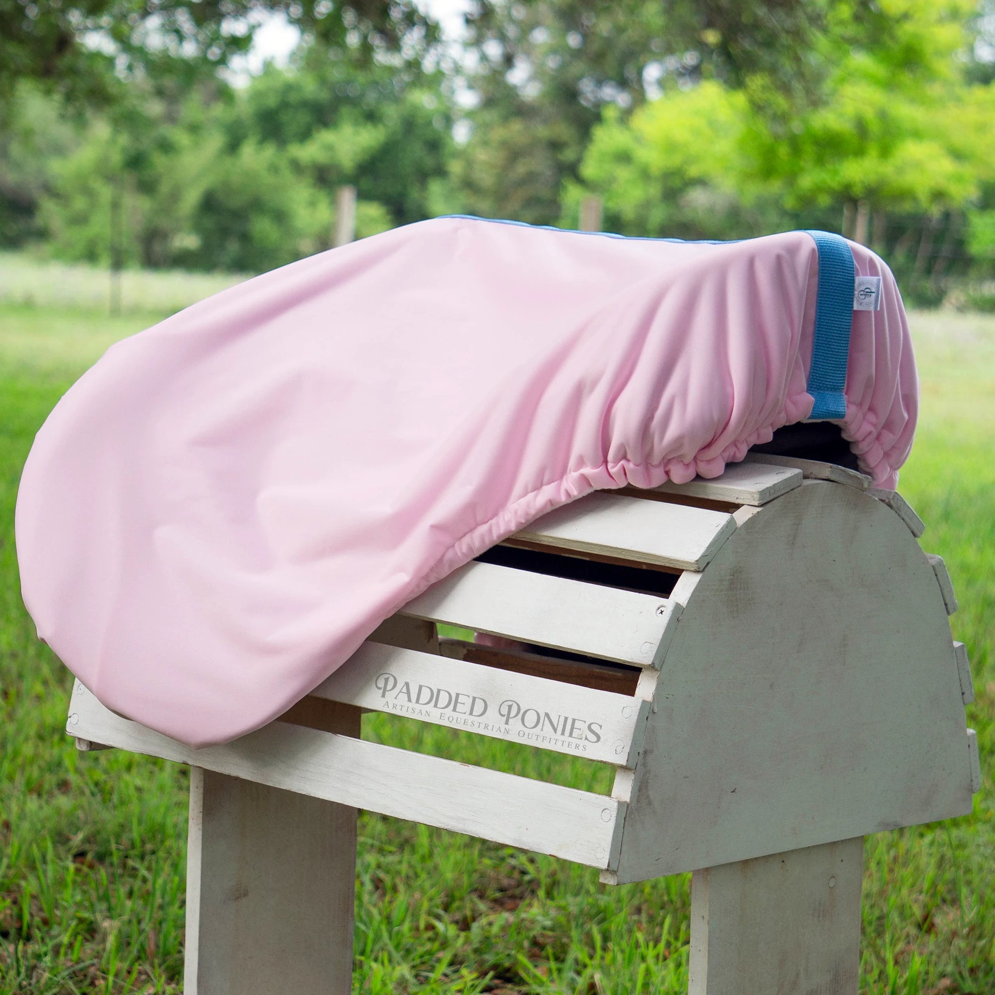 Baby Pink and Powder Blue All Purpose Waterproof Saddle Cover