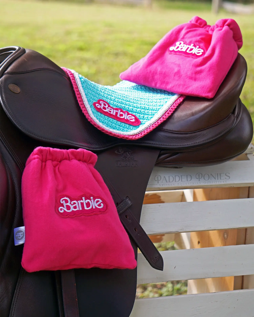 Barbie Patch Stirrup Covers with Matching Fly Veil Bonnet