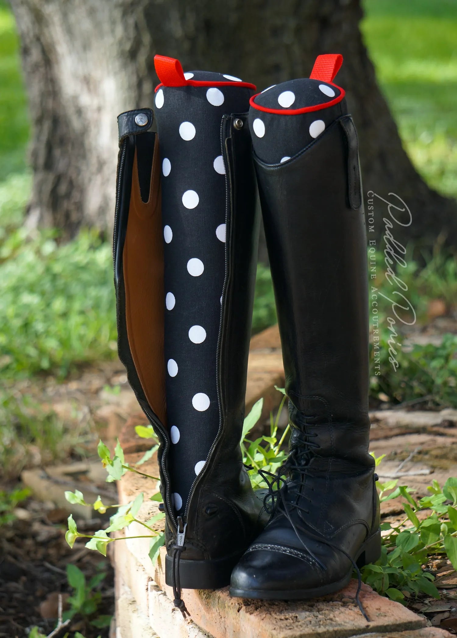 Black and Red Polka Dot Boot Trees