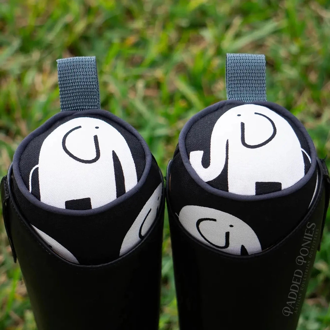 Black and Gray Elephants Animal Print Boot Tree Stuffers