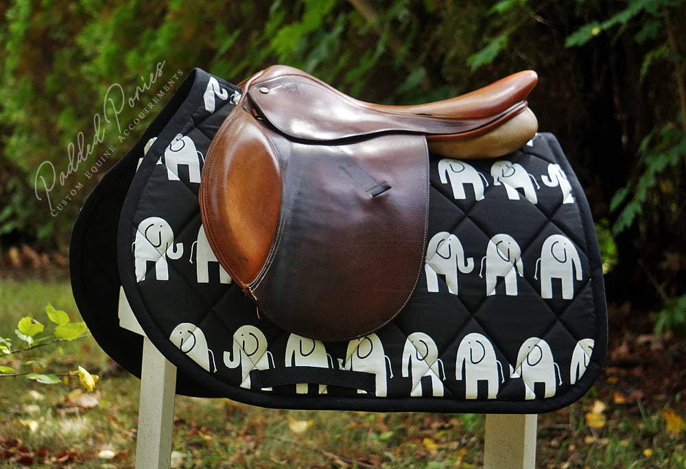 Elephants Animal Print All Purpose Saddle Pad