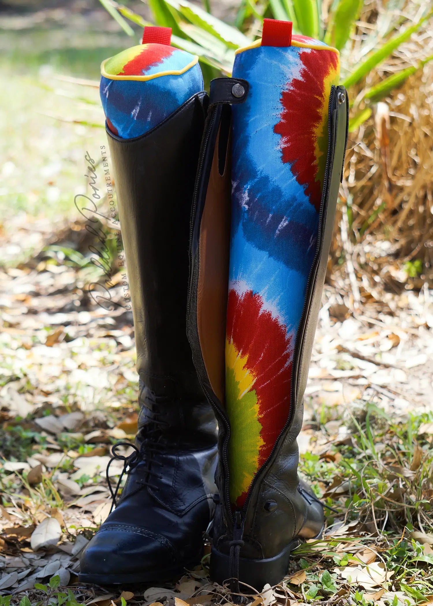 Blue, Red, and Green Rainbow Tie Dye Boot Tree Stuffers