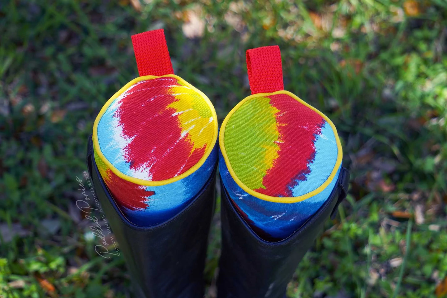 Blue, Red, and Green Rainbow Tie Dye Boot Tree Stuffers