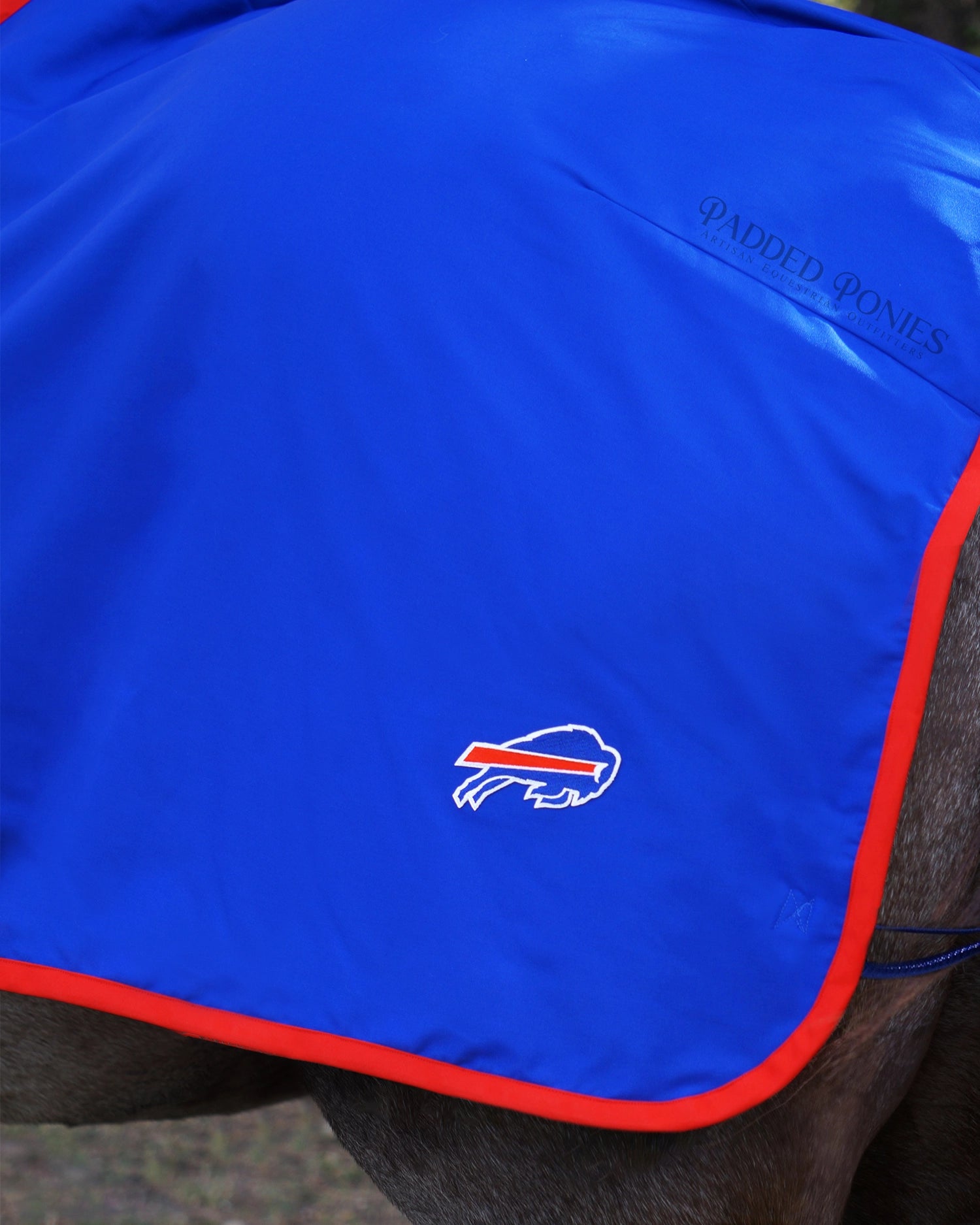 Royal Blue and Red Buffalo Bills NFL Sports Patch Quarter Sheet