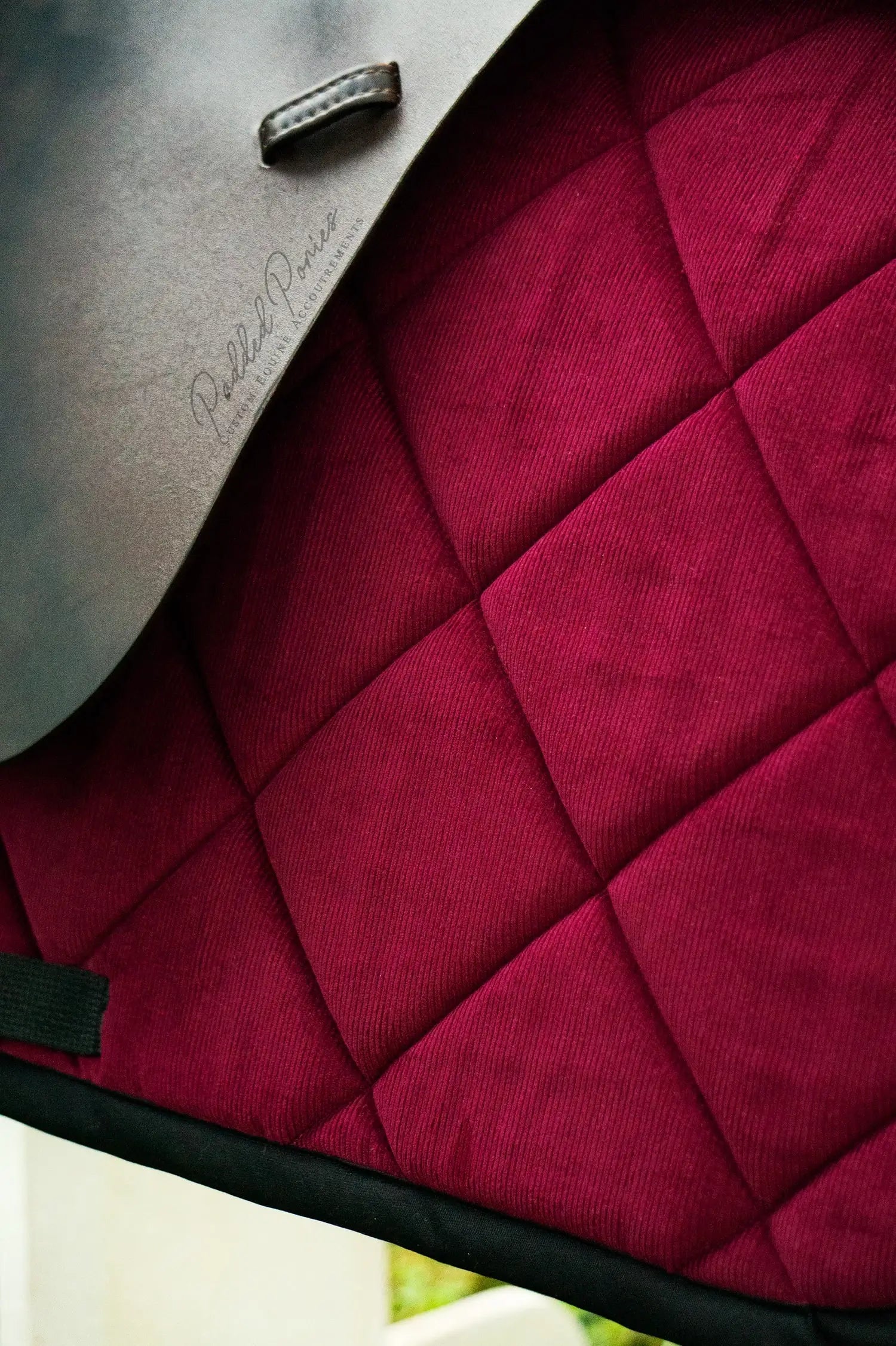 Burgundy Corduroy Dressage Saddle Pad