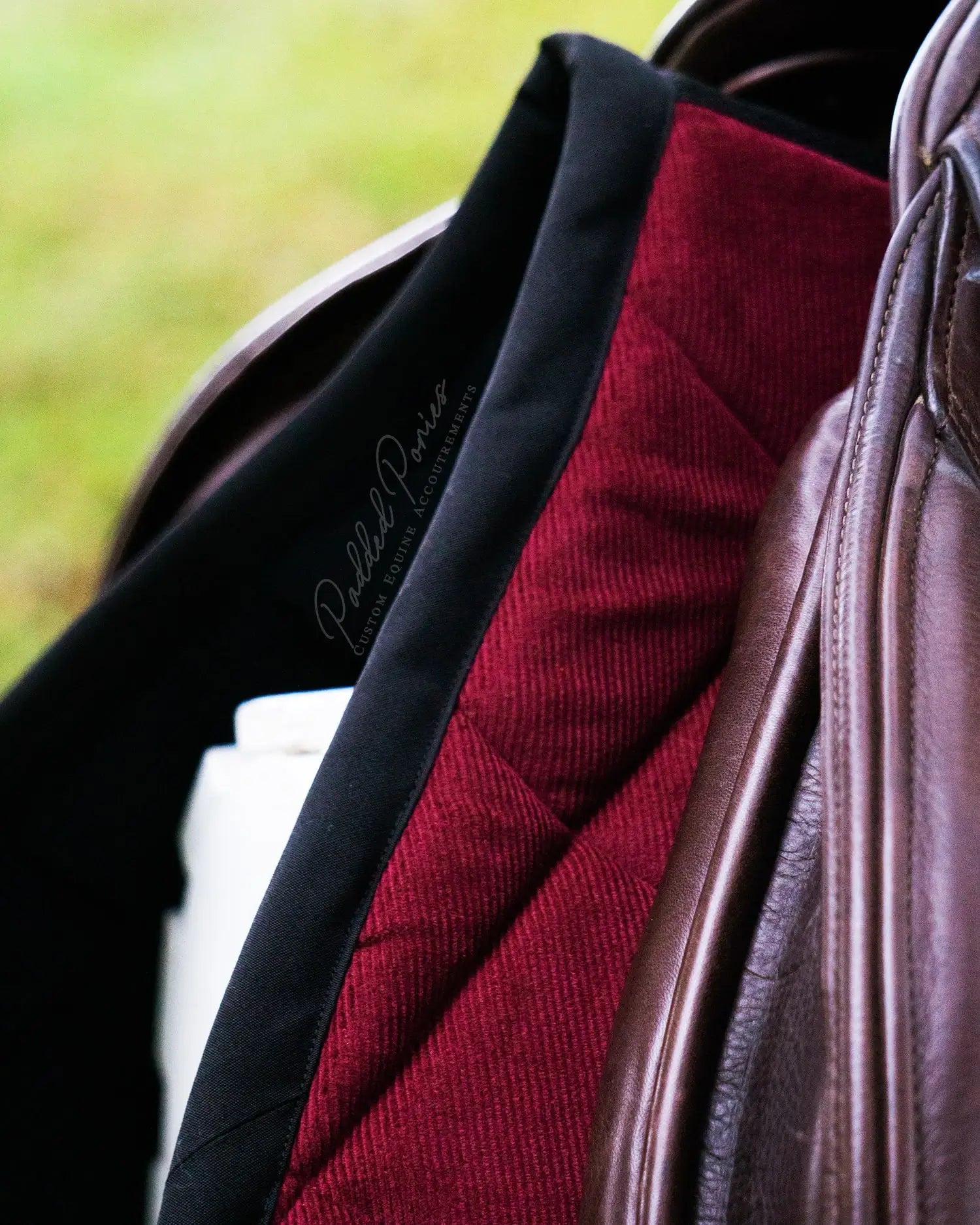 Burgundy Corduroy Dressage Saddle Pad