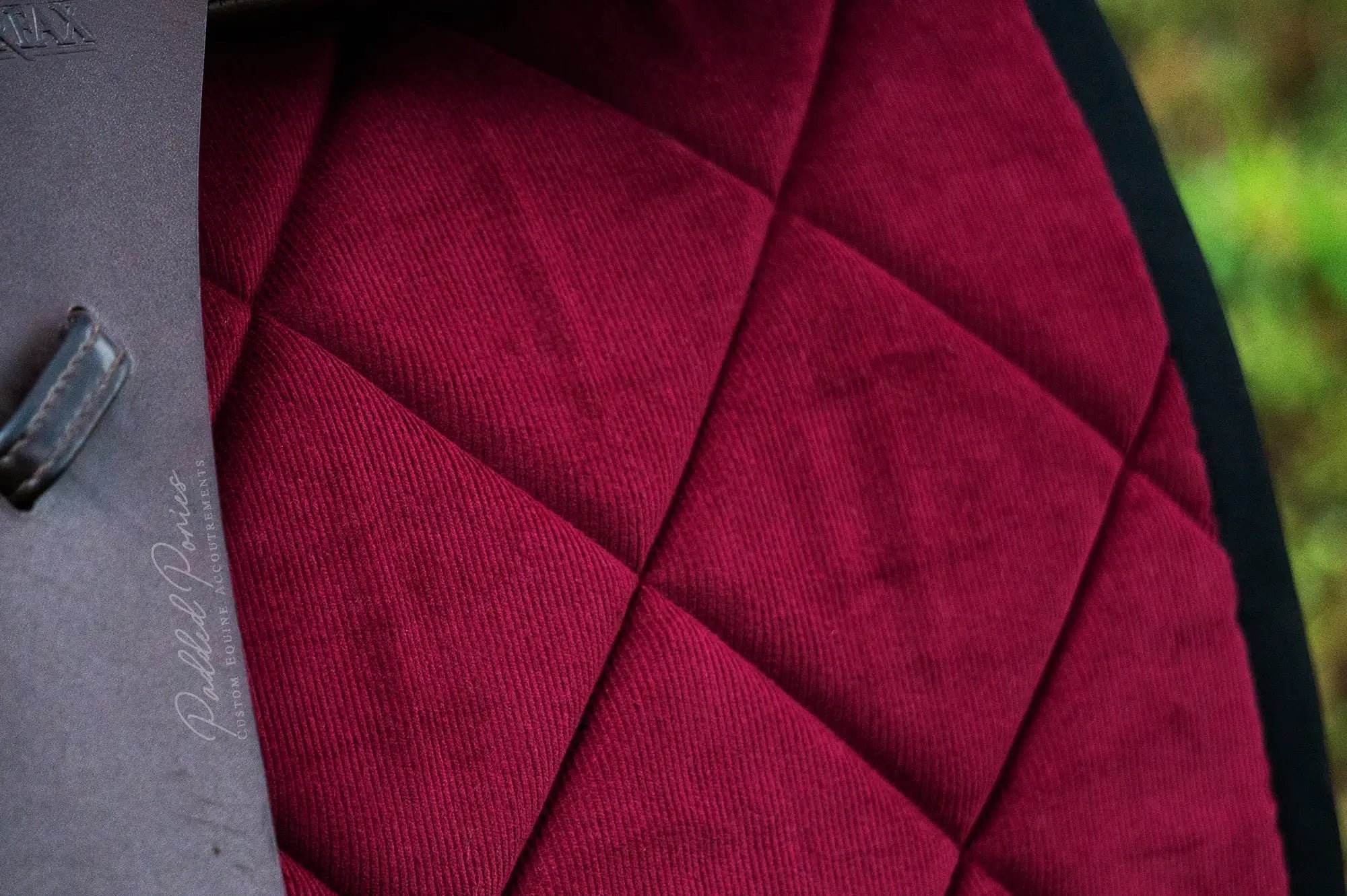 Burgundy Corduroy Dressage Saddle Pad
