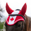Red and White Canadian Flag Fly Veil Bonnet