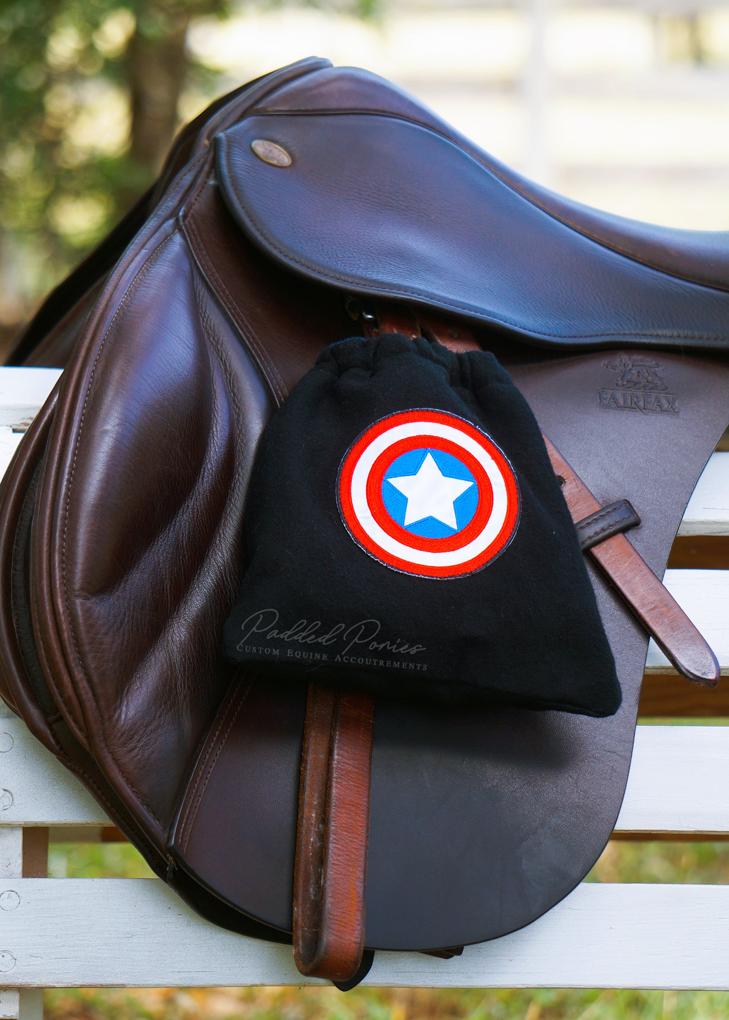 Custom Stirrup Covers Superhero/Villains Patch