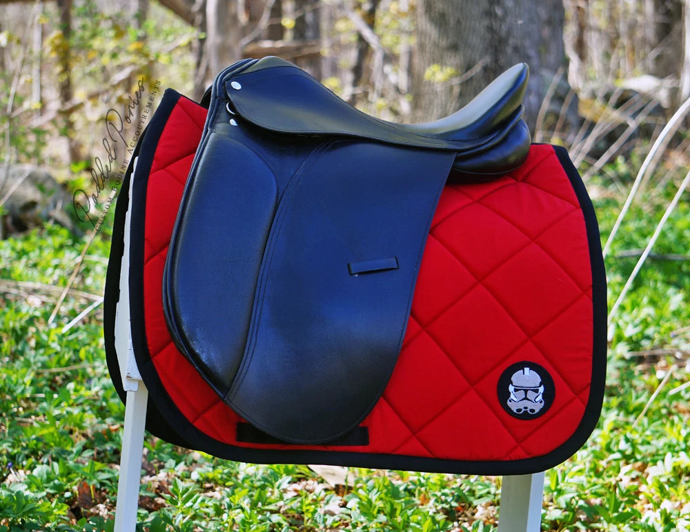 Red and Black Star Wars Clones Patch Dressage Saddle Pad