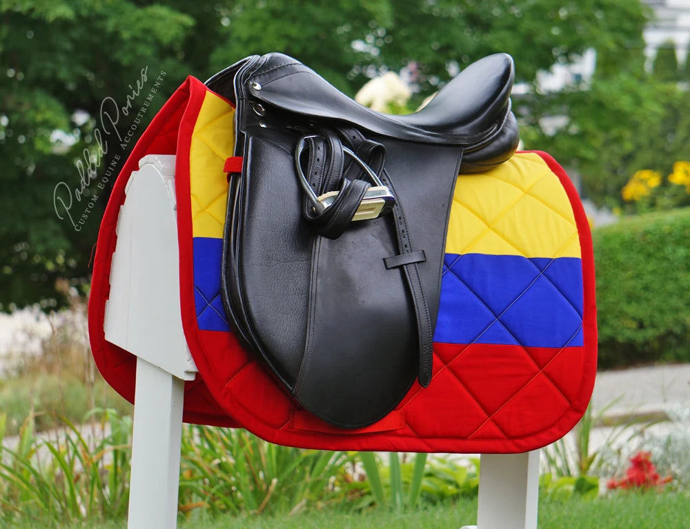 Colombia Flag Dressage Saddle Pad