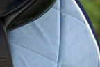 Baby Blue and Navy Blue Corduroy Dressage Saddle Pad