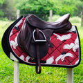 Crimson Red Cranes Birds Jump Saddle Pad