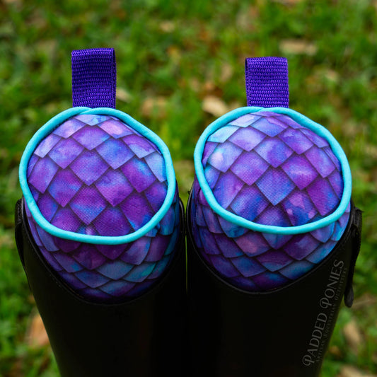 Purple and Turquoise Dragon Scales Boot Tree Stuffers