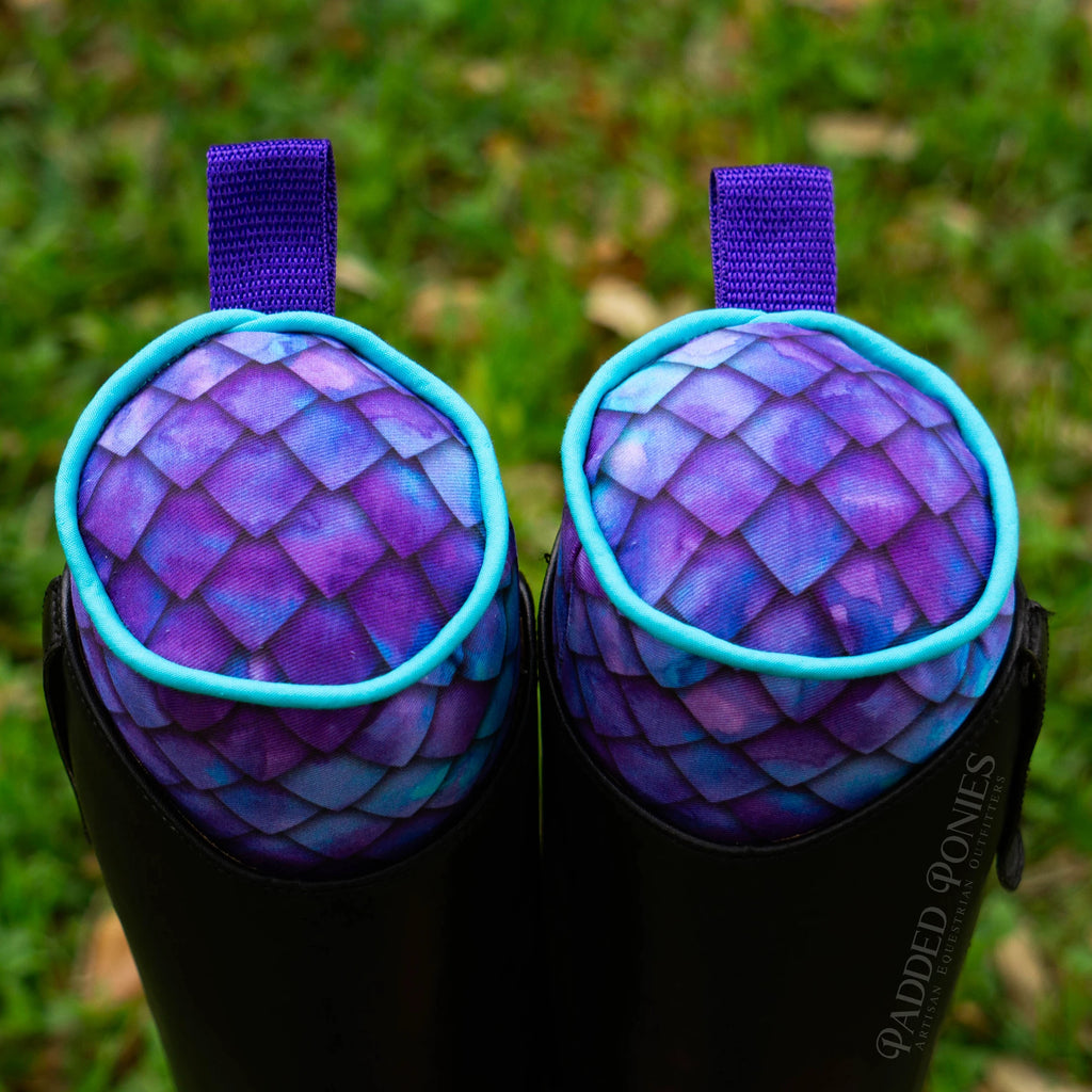 Purple and Turquoise Dragon Scales Boot Tree Stuffers