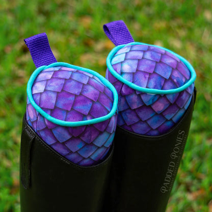 Purple and Turquoise Dragon Scales Boot Tree Stuffers