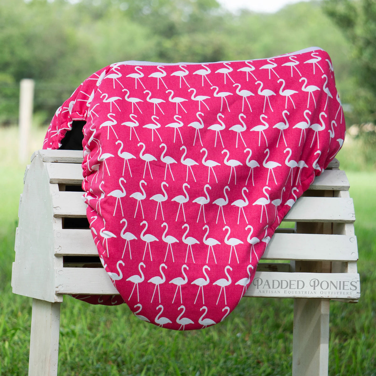 Pink Flamingos Dressage Saddle Cover