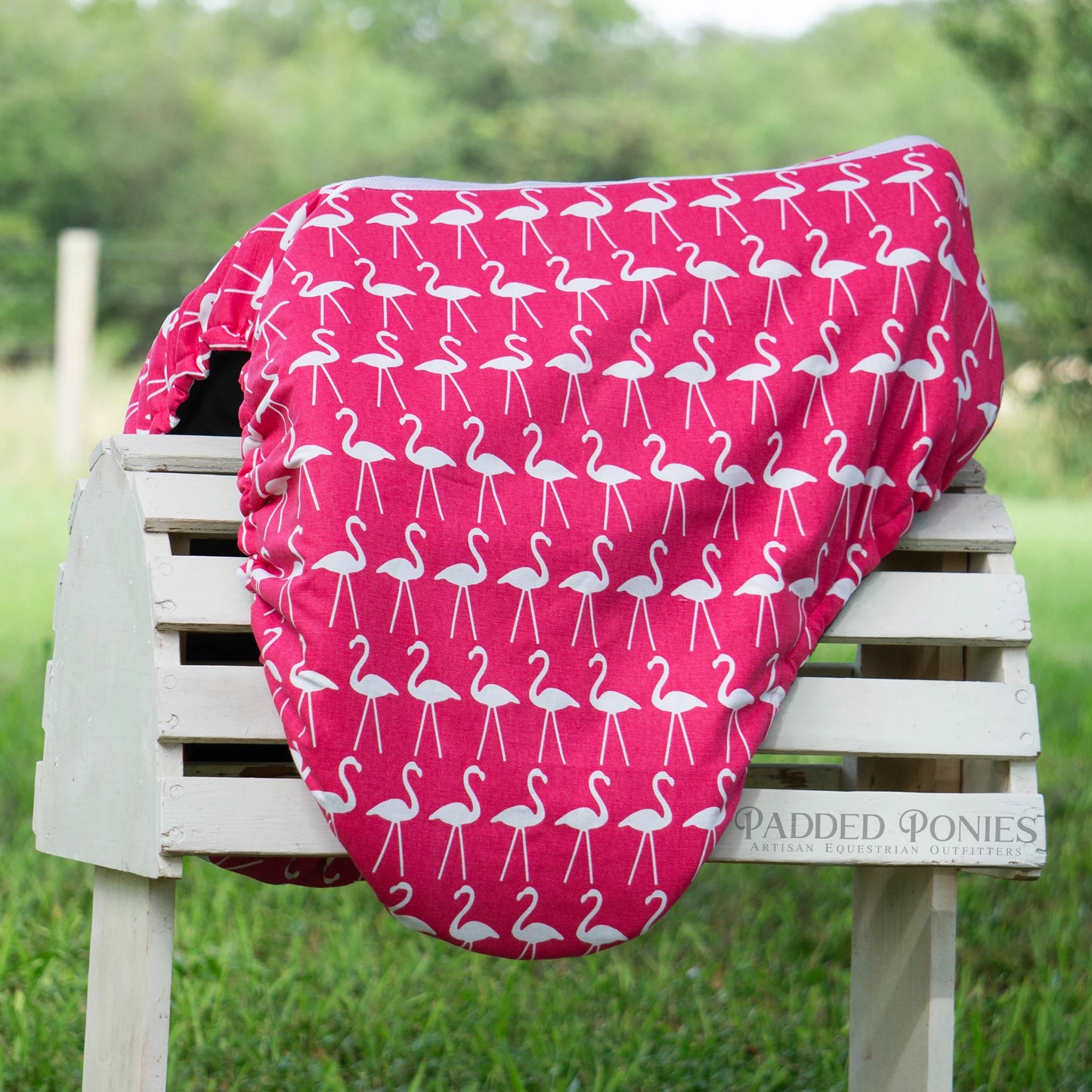 Pink Flamingos Dressage Saddle Cover