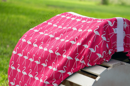 Pink Flamingos Dressage Saddle Cover