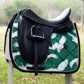 Emerald Green and Black Cranes Design Dressage Saddle Pad