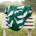Emerald Green Cranes Dressage Fleece Saddle Cover