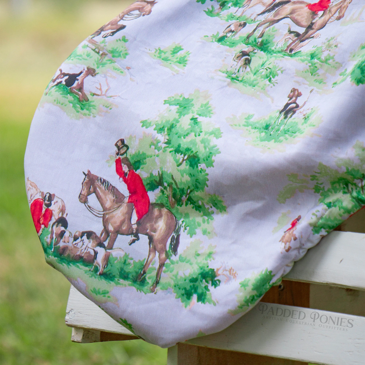 Equestrian Foxhunting Toile All Purpose Saddle Cover 