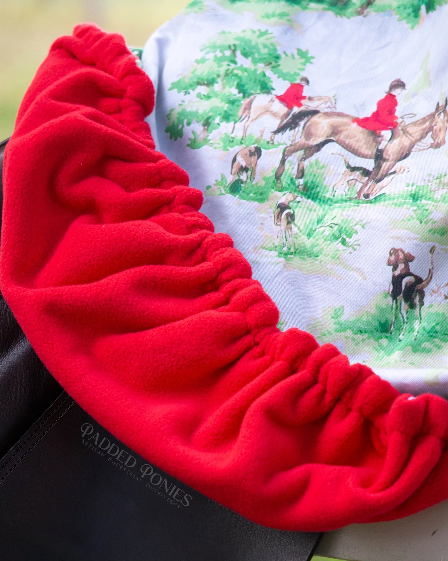Equestrian Foxhunting Toile All Purpose Saddle Cover 