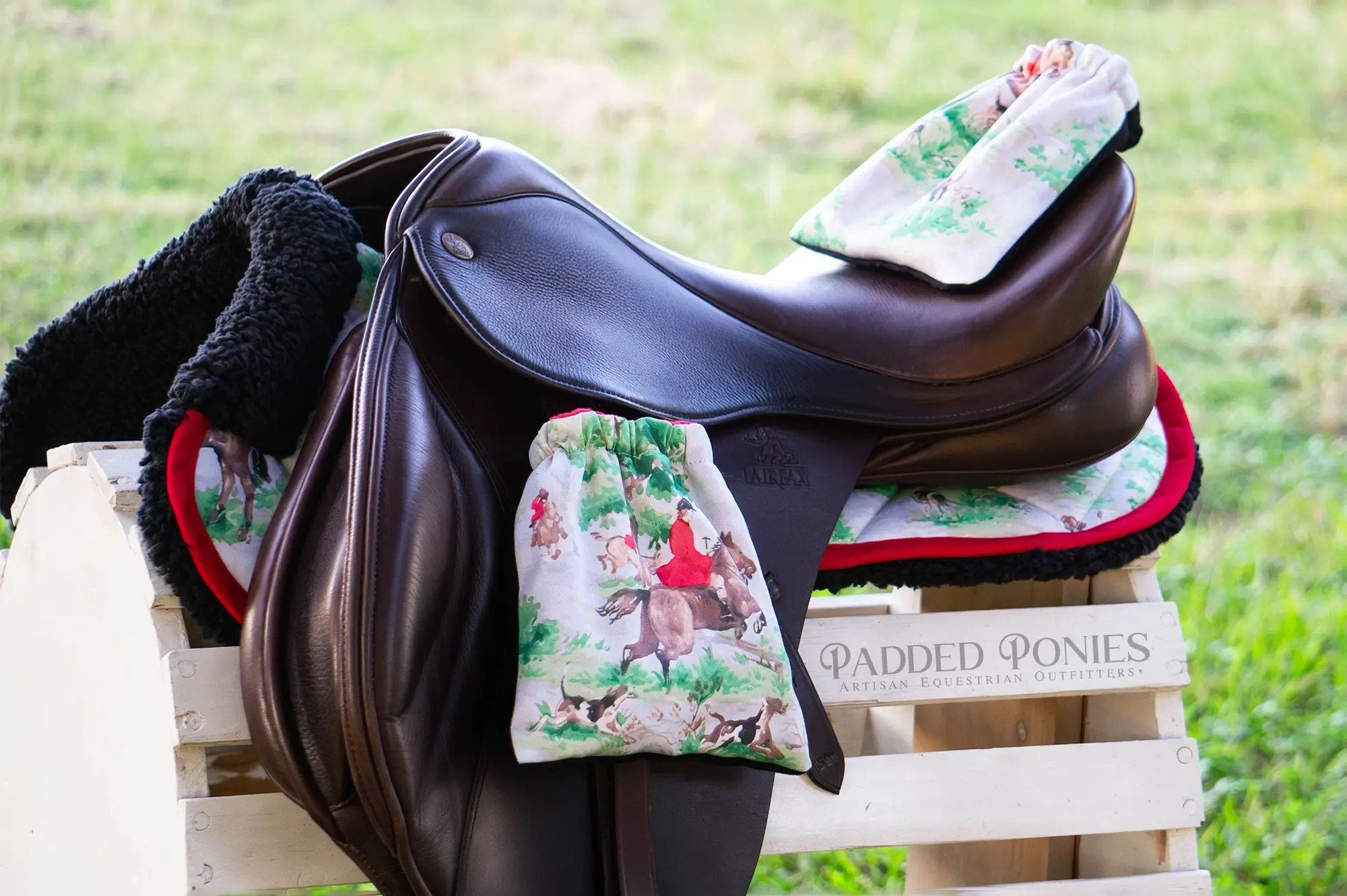 Custom Foxhunt Toile Fleece Half Pad