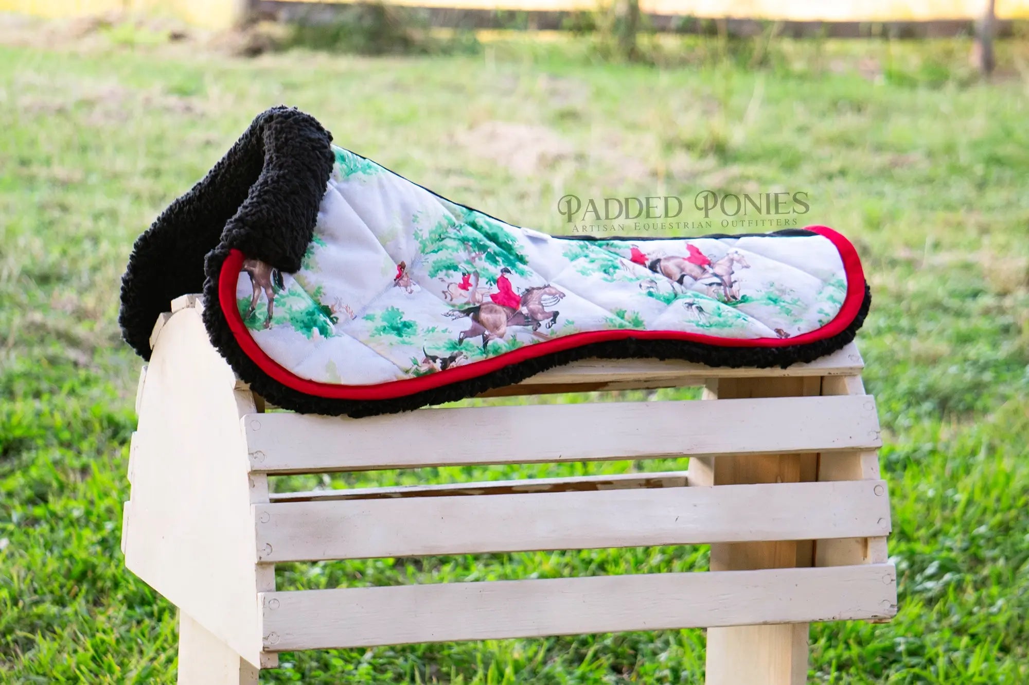 Custom Foxhunt Toile Fleece Half Pad